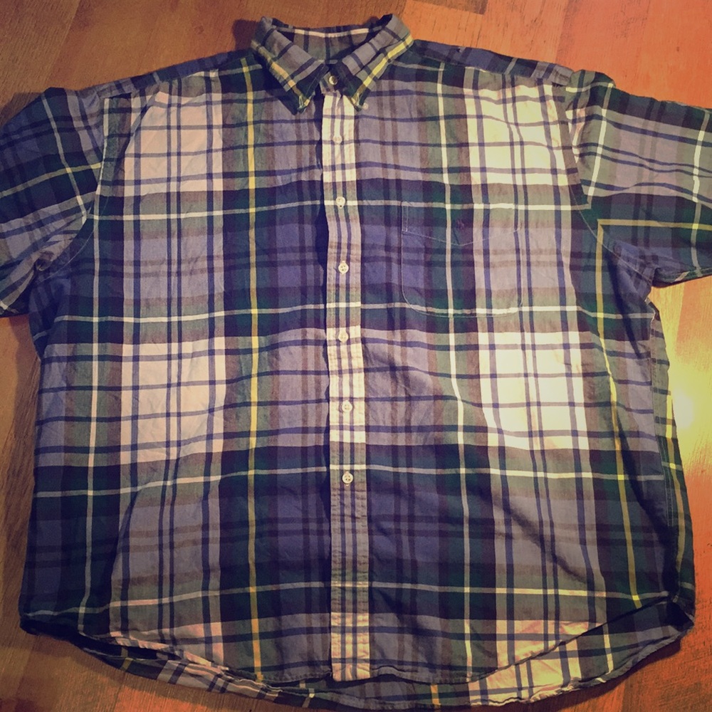 Ralph Lauren Plaid Polo Button down Big Shirt Xl